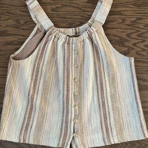 Madewell Texture and Thread Button Front Top